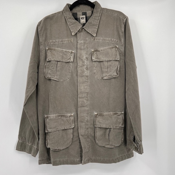 NSF Hunter Green Cargo Pocket Military Jacket Size Large NWT - Picture 3 of 13